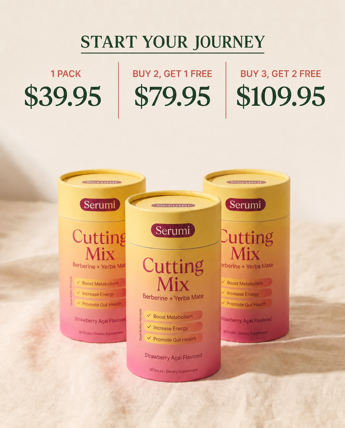 Cutting Drink Mix - Strawberry Açaì flavour